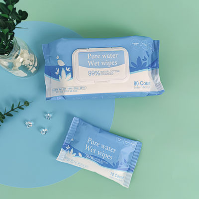 Chiffons humides du bébé 80pcs sans alcool de ménage pour la peau sensible