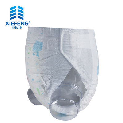 Couches-culottes jetables d'indicateur d'humidité de prévention de fuite des couches 3D de bébé de fibre de duvet