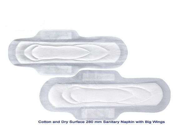 Protections sanitaires à ailes ultra minces de coton jetable 290mm Japon SAP