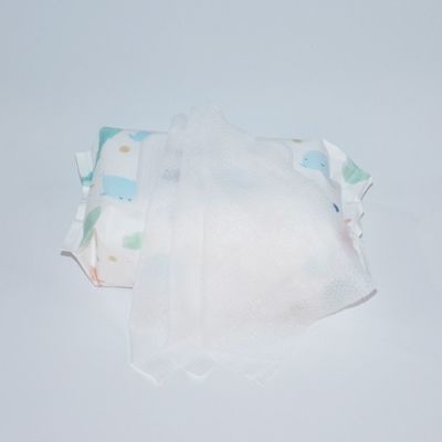 Le bébé organique naturel fait sur commande du logo 40gsm essuie Spunlace non tissé