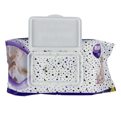 Chiffons humides de nettoyage gravants en refief 50gsm de bébé
