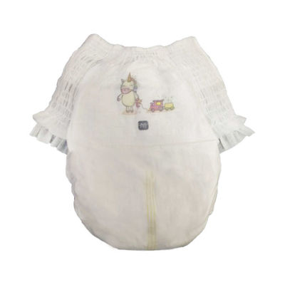 Le film mou en soie Backsheet tirent vers le haut la taille élastique bleue de la couche-culotte ADL de bébé