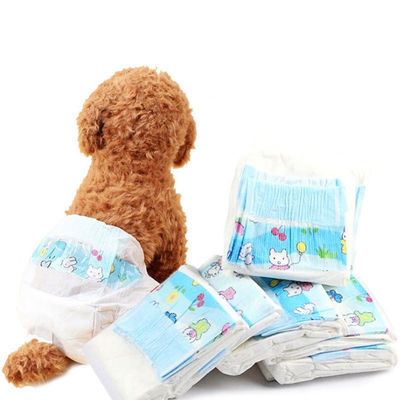 Couches de chien de SAP d'animal familier de Topsheet de coton de couches-culottes de film jetable de PE petites