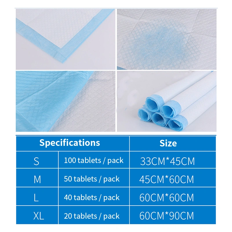 Animal familier non-tissé absorbant jetable Underpad d'incontinence de coussin de lit de Pretective